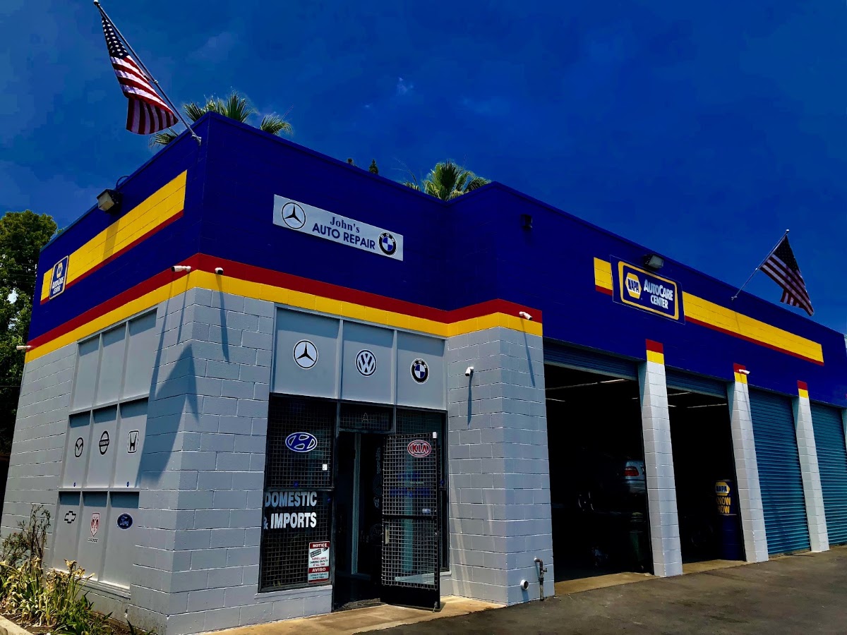 John's Auto Repair shopfront in Anaheim